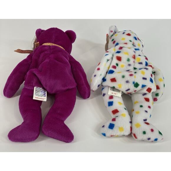 Ty Beanie Babies Bundle (2pcs) Millennium And Ty 2K Bears - Picture 6 of 16